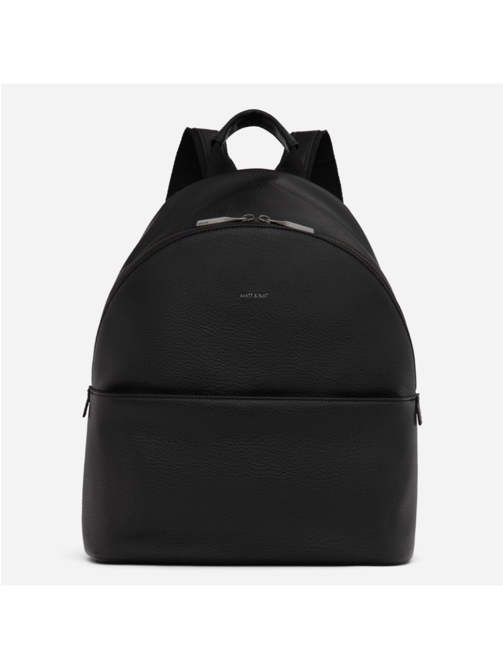 Matt & Nat Black Vegan Leather Arch Backpack